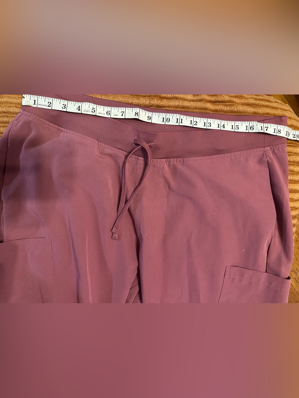 Mandala Scrubs Women's XL Mauve High Waist Jogger Pants Equa-Tek 9 Pocket - Picture 9 of 11